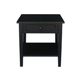 IC International Concepts End Table, Black IC International Concepts
