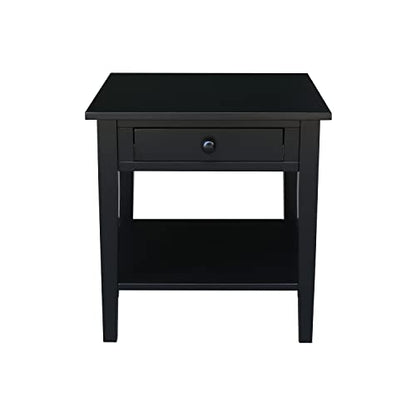 IC International Concepts End Table, Black