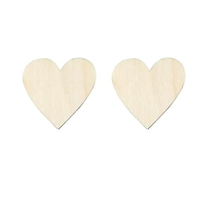 Happyyami 50pcs Wedding Hanging Decor Wooden Wedding Gift Tags Unfinished Wood Heart Cutout Unfinished Wood Cutout Natural Wood Slices Wood Tags