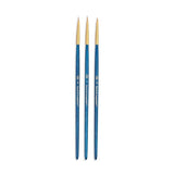 Royal & Langnickel Royal Zip N' Close Gold Taklon Detail 3-Piece Brush Set (RSET-9109) Royal & Langnickel