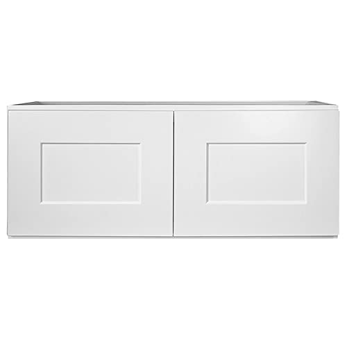 Design House Brookings Unassembled Shaker Wall Kitchen Cabinet, 30x12x12, White Design House