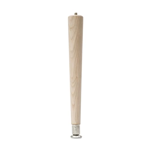 WADDELL Round Taper Leg, 12"H | Self Leveling Sanded Wood Coffee Table Legs with 5/16" Hanger Bolt | Replacement Unfinished Furniture Legs DIY Home - WoodArtSupply