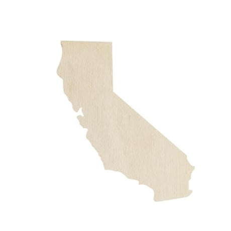 30 Pack 4 Inch Wooden California State Shaped Cutouts Unfinished Wood California Map Sign Craft Gift Tags California State Wooden Paint Crafts for Xonzmmk