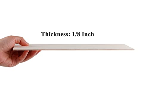iUoczi 12 Pack Basswood Sheets 1/8 x 8x12 Inch Thin Plywood Sheets for Cricut Maker Unfinished Wood for DIY Craft Make Models Wood Burning Project iUoczi