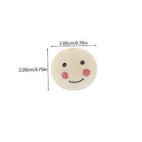 KALLORY 20pcs Doll Wooden Beads Wood Round Beads Wooden Balls Unfinished Wood Beads Jewelry Making Beads Smiling Face Bead Jewels Wooden Beads for KALLORY