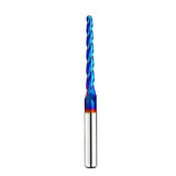 DashHound BRB301 Milling Cutters 3 Flutes Ball Nose Solid Carbide Up Cut CNC Spiral Bits NACO Coated 2D 3D Carving Router Bit 1.0Deg with 1/8 Inch DashHound