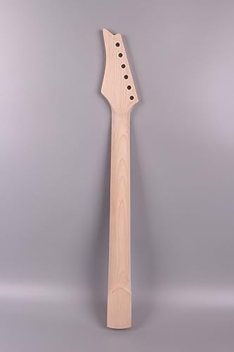 DIY Electric Guitar Neck Replacement 24 fret 25.5inch Maple Rosewood Fretboard locking nut vine Inlay Unfinished Electric Guitar Neck (24 fret WoodArtSupply