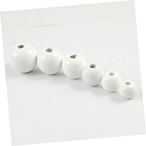 Tofficu 1000 Pcs Wooden Round Balls Unfinished Loose Beads Wood Balls DIY Wood Craft Beads Natural Beads Wooden Beads Bulk Wooden Slices Dics Log Tofficu