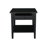 IC International Concepts End Table, Black IC International Concepts