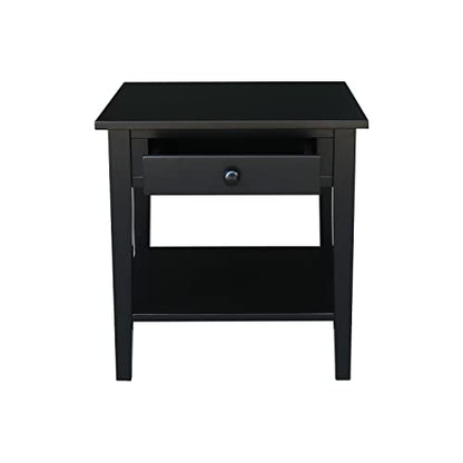 IC International Concepts End Table, Black