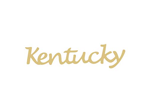 Word Kentucky Cutout Unfinished Wood Door Hanger Derby Basketball UK Everyday MDF Shaped Canvas Style 1 (12") Diverse Woodworking