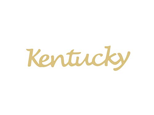 Word Kentucky Cutout Unfinished Wood Door Hanger Derby Basketball UK Everyday MDF Shaped Canvas Style 1 (12") - WoodArtSupply