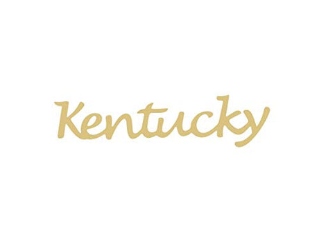 Word Kentucky Cutout Unfinished Wood Door Hanger Derby Basketball UK Everyday MDF Shaped Canvas Style 1 (12") Diverse Woodworking