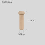 ILOT Wood Axle Pegs, 1-3/8-inch Fits 3/8-inch Hole Pack of 100 Mini Wooden Pegs for Train Car Wheel Craft Woodworking Pegboard ILOT
