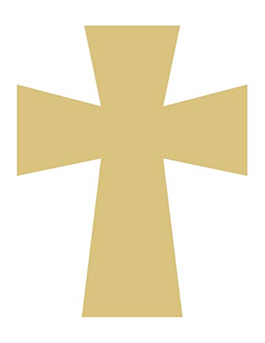 Cross Cutout Unfinished Wood Basic Shape Cut Out Home Decor Holiday Door Hanger MDF Shape Canvas Style 3 Diverse Woodworking