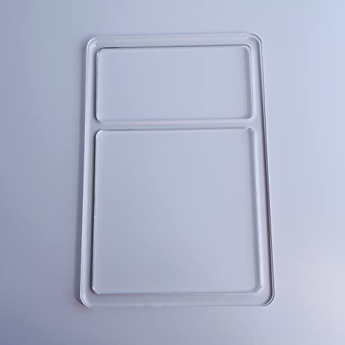 Rectangle 2 Pocket Valet Tray Router Templates, Clear Acrylic Template, Woodworking Router Template Phocaea
