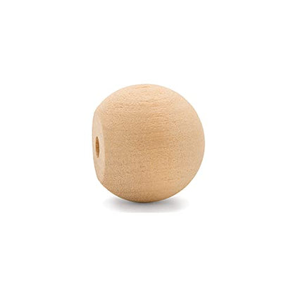 Unfinished Wood Ball Knobs 1-1/4 inch for Kitchen Cabinet Knobs, Drawer Knobs, Dresser Knobs and Crafts, Pack of 25, by Woodpeckers