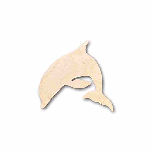 Unfinished Wood Dolphin Silhouette - Craft- up to 24" DIY 7" / 1/4" 24 Hour Crafts