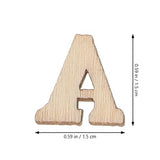 EXCEART 200pcs 15mm Wood Alphabet Letters for DIY Craft Natural A-Z Wood Pieces Unfinished Wood Slice Shapes for DIY Craft EXCEART