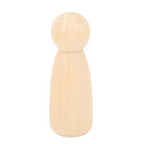 10Pcs Wooden Peg Dolls 75mm / 3.0in Unfinished Doll People Burr‑Free Develop Hands‑On Skills Wooden Decorative Figures for Kids Art and Creative DIY Pssopp