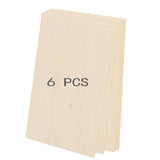 6 Pack Basswood Sheets for Crafts - 12 x 16 x 1/8 Inch - 3mm Thick Large Plywood Sheets Unfinished Bass Wood Boards for Laser Cutting, Wood Burning PONGJA