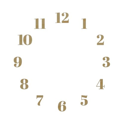 Unfinished Wood Clock Number Set in Abril Fatface Font, Available in a Variety of Sizes and Thicknesses (2 Inch Tall, 1/8" Thickness) - WoodArtSupply