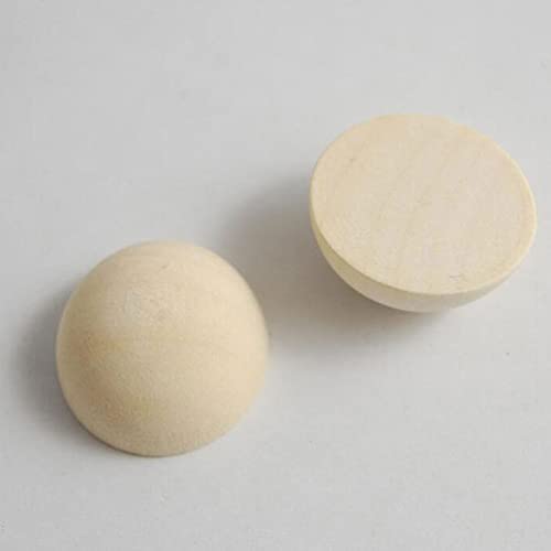MAGICLULU 200pcs Unfinished Wooden Half Balls Blank Split Wooden Balls Natural Wooden Half Round Ball for DIY Crafts Home Party Decoration (15mm) MAGICLULU