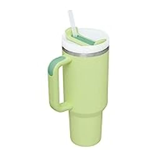 Stanley Quencher H2.0 FlowState Stainless Steel Vacuum Insulated Tumbler with Lid and Straw for Water, Iced Tea or Coffee, Smoothie and More, Citron, - WoodArtSupply