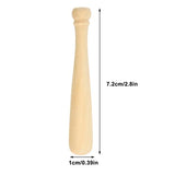 Bats Unfinished Mini Wooden Baseball 20pcs Natural Wood Unpainted Charm for Scrapbooking Keychain Accessories Action Figures DIY Craft Projects jojofuny