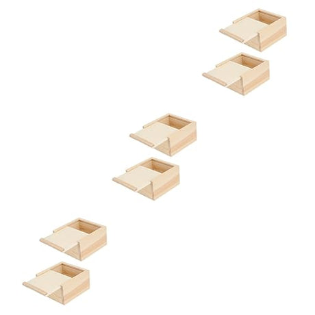 NOLITOY 6 Pcs small wooden box wood decor Unfinished Wooden Treasure Chest unfinished wood organizer plain Jewelry Collection Case Creative Jewelry NOLITOY