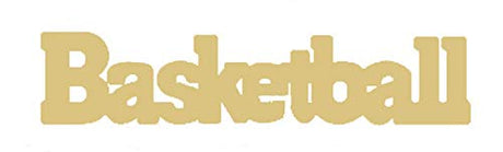 Word Basketball Unfinished Wood Sports Theme Locker Room Door Hanger MDF Shape Canvas Style 1 Diverse Woodworking