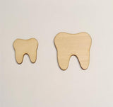 Set of 15 DIY Unfinished Tooth Shape,Tooth Wood Blanks Wooden Tooth Cutout,Wood Shape for Craft Embellishments(2'', Without Hole) RUIXUAN