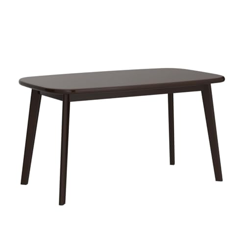 WoodShine Mid Century Modern Real Solid Wood Dining Table,Working Desk,Walnut,47inch WoodShine