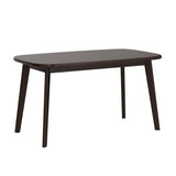 WoodShine Mid Century Modern Real Solid Wood Dining Table,Working Desk,Walnut,47inch WoodShine