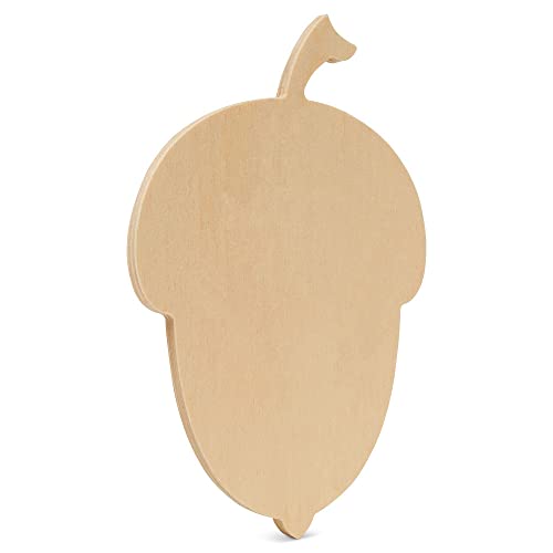 Wood Acorn Cutouts 12 x 8-1/4 inch, Pack of 3 Unfinished Wooden Cutouts for Crafting, and DIY Thanksgiving Party Decorations, by Woodpeckers