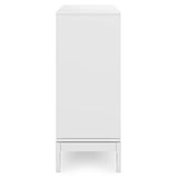 SIMPLIHOME Harper SOLID HARDWOOD 48 Inch Wide Mid Century Modern Medium Storage Cabinet in White, For the Living Room, Entryway and Family Room SIMPLIHOME