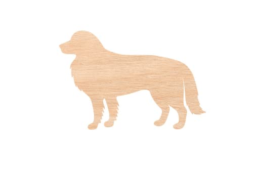 Unfinished Wood for Crafts - Wooden Border Collie Dog Silhoutte - Craft- Various Size, 1/8 Inch Thickness, 1 Pcs