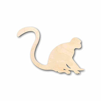 Unfinished Wood Monkey Silhouette - Craft- up to 24" DIY 10" / 1/4" - WoodArtSupply