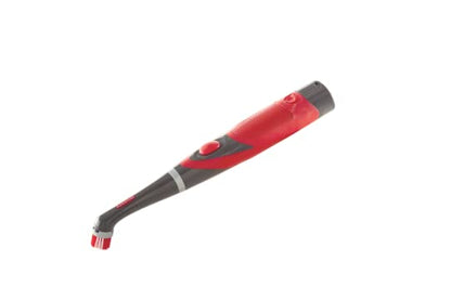 Rubbermaid Reveal Cordless Battery Power Scrubber, Gray/Red, Multi-Purpose Scrub Brush Cleaner for Grout/Tile/Bathroom/Shower/Bathtub, Water - WoodArtSupply