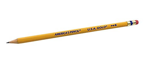 Cra-Z-art U.S.A. Gold Pre-sharpened American Wood Cased #2 HB Yellow Pencils, 60 Pack - WoodArtSupply
