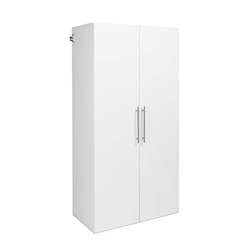 Prepac HangUps Large Storage Cabinet - Immaculate White 36" Cabinet with Storage Shelves and Doors; Ideal for Bin and General Storage Solutions