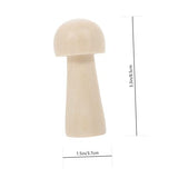 VILLCASE 10 Pcs Wood Mushroom Unfinished Wooden Toys Mini Figure playset Kids car Toys Kids Painting Wood kit Mini Wooden Mushrooms Fairy Toy Wooden VILLCASE