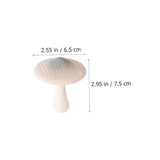 Kisangel 1 Set Simulation Mushroom Game Miniature Toys Micro Toys Miniture Decoration Mini Mushroom Model Natural Wooden Mushroom Unfinished Wood Kisangel