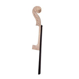 SUPVOX Unfinished Fingerboard Maple Head Violin Neck with Hand Carved Scroll Violin Maple Head Small Violin Unfinished Violin Neck Violin Parts SUPVOX