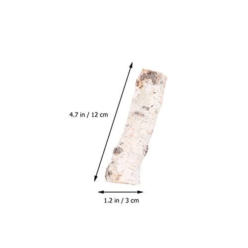 Happyyami Mini Birch Logs 8pcs Christmas Birch Logs Natural Small Wooden Sticks with Bark Unfinished Wood Log DIY Crafts for Xmas Holiday Table Happyyami
