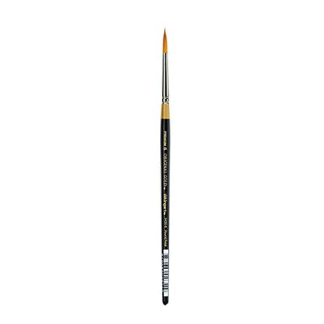 KINGART Premium Original Gold 9430-6 Round Floral Petal Series Artist Brush, Golden Taklon Synthetic Hair, Short Handle, for Acrylic, Watercolor, Oil KINGART