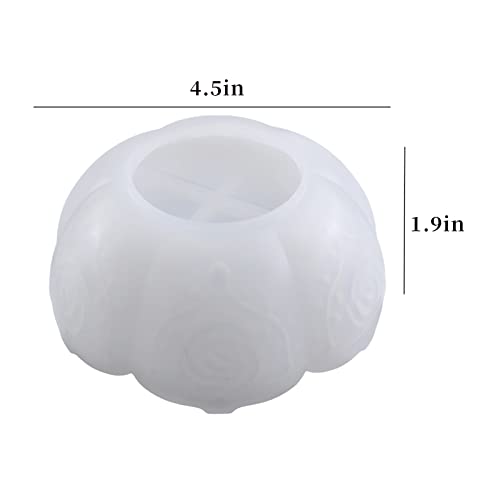 Bowl Resin Casting Mold Silicone Container Epoxy Mold for Resin Flower Shape Jewelry Candle Holder Trinket Box Mold Resin Casting Irregular Tray Mold - WoodArtSupply