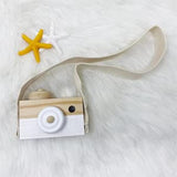 Baby Toy Wooden Mini Camera Toy, Baby Kids Cute Mini Sharpe Toy, Neck Hanging Photographed Props for Baby Toddlers Children Kids' Room Hanging Decor Cynzia