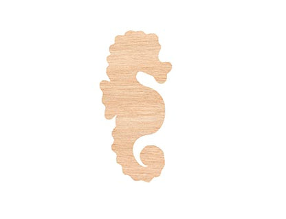 Unfinished Wood for Crafts - Wooden Seahorse Shape - Ocean - Nursery - Craft - Various Size, 1/4 Inch Thichness, 1 Pcs