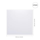 PYD Life 4 Pack Sublimation Acrylic Blanks Sheets 12" x 12" White,1/6" Thick(4 mm) Custom Name Plates for Stanley 40 OZ Tumblers,Acrylic Sheets for PYD Life